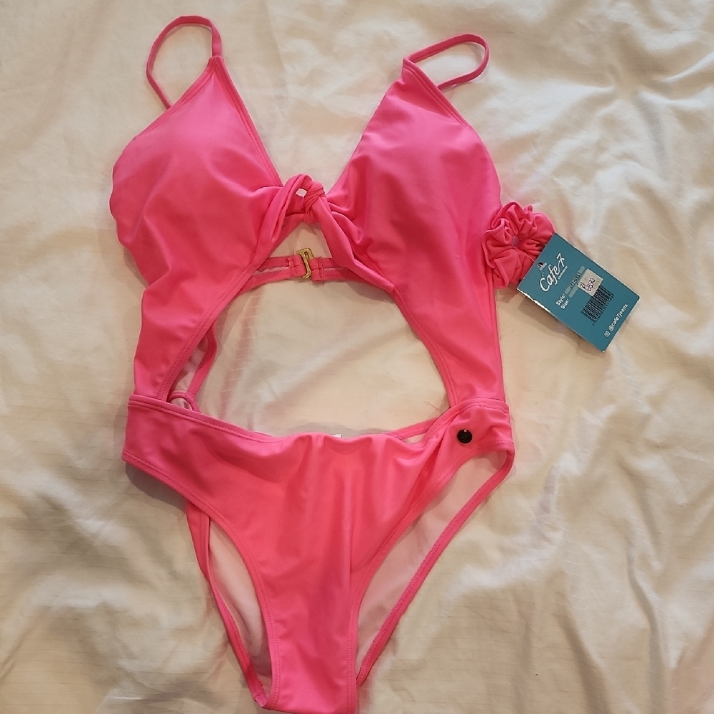 Pink Cut-Out Swimsuit